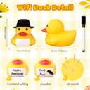 Soulchen 3 Pcs 7 Inch Wi-Fi Password Sign for Guests, Erasable Rubber Duck Wi-Fi Sign for Home Office Desk, Cute Yellow Duck Decor with Pen
