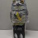 Hedoc Fake Owl Decoys to Scare Birds Away, Rotating Head Sculptures, Nature Enemy Scarecrow Plastic Statues, Pest Repellent, Bird Control and Pigeon Deterrent Outdoor Yard, Garden Protectors