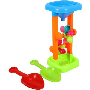 Alipis Sand Wheel Beach Toy, Beach Sand Water Wheel Beach Hourglass Toy Water Sifting Funnel Outdoor Tool Kit for Summer Beach
