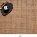 Chilewich Basketweave Placemats - Woven Placemats Set of 4 - Reusable, Stain-Resistant, Indoor/Outdoor Tabletop Protection - Teak - 14" x 19" Rectangle
