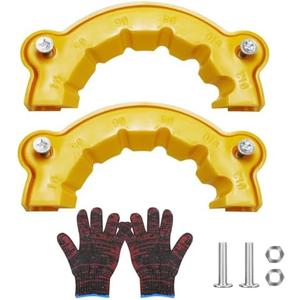 Drill Bit Sharpener Attachment Set, 4 Pack, Yellow Plastic, Multiple Angle Grinding Tool with Hardware