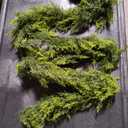 Christmas Cedar Garland Artificial Realistic Green Faux Real Touch Winter Pine Garland for Mantle Fireplace Wall Table Indoor Outdoor Decoraiton 6FT