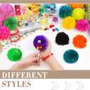 Gemscream 50 Pcs 3 Inch Multicolor Yarn Pom Poms for Crafts Large Fuzzy Pompoms Big Pom Balls for DIY Hats Holiday Party Hanging Ornaments Home Decor