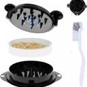 Chicken Shredder Tool Twist Pro - Large Meat Shredder for Chicken Breast, Pulled Pork, Beef with Upgraded Stainless Steel Spikes Wall Mounted Design BPA-Free Kitchen Essentials Gadgets (Black/Black)