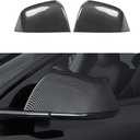 2Pcs ABS Mirror Caps Guard Tesla Model Y Rearview Cover, Compatible with Model Y 2021-2024, Not Fit Juniper, Gloss Carbon Fiber Rear Side Mirror Cover(Gloss Carbon Fiber Pattern, Model Y)