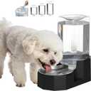 Sfozstra Large Dog Water Dispenser: 7L Automatic Gravity Water Feeder - Less Refills All-Day Water - No Mess Keeps Floors Dry - No Electricity - for Medium Dogs & Multi-Pet Homes - Workday/Pet Station (7L Without Filter, Black)