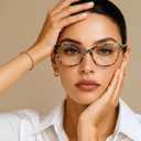 2SeeLife Large Cat Eye Reading Glasses For Women - Medium-Wide Faces, Durable Frame, Spring Hinges