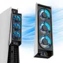 MEQI PS5 Cooling Fan, MEQI PS5 Accessories Upgraded Quiet Cooler Fan with LED Light & USB 3.0 Hubs, Efficient Cooling Station for PlayStation 5 Disc/Digital Edition