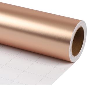 LaRibbons Christmas Wrapping Paper, Matte Metal Champagne Solid Color Paper Roll - 30 Inch x 33 Feet (82.5 sq. ft. ttl.) Gift Wrapping Paper for Christmas, Wedding, Birthday, Baby Shower