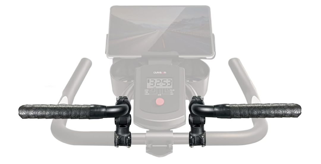 Handlebar Extender for Peloton Indoor Exercise Bikes, 1 Pair of Ultimate Handlebar Extension of Peloton Accessories (Bull-horn (with Black Tapes))