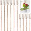18 Pack 17" Electroculture Plant Stakes, Long Copper Garden Stakes, Electroculture Copper Coil Antennas for Growing Garden, High-Yield, Eco-Friendly