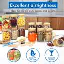 16pack Mason Jars 16oz with Airtight Woodgrain Lids and Bands, Pint Canning Jars, Clear Glass Jars for Canning, Pickling, Meal Prep, Jam, Honey, Shower/Wedding Favors, Labels & Brush & Twine Included