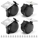 4 Pack 69828 69827 Locking Caster/Grill Wheels for Weber Spirit 200/300 Series Gas Grills (2013 and Newer) with Up Front Controls for Weber E-310 E-210 Grill Wheels Replacement Parts
