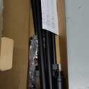 5/8 Diameter Curtain Rods 30-90 Inch, for 30-84 Inch Windows, Adjustable Splicing Black Curtain Rods for Windows with Brackets, Window Rod Long Small Curtains Rod