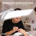 Neatfi Ultra 3,500 Lumens LED Desk Lamp with Base 45W, 270 SMD LEDs, Shadow-Free | Adjustable Brightness | Non-Flickering Task Light for Nail, Craft & Office (White-3, 26-Inch Wide Shade)