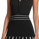 ABOCIW Summer Dress for Women 2026 Vintage Half Zip Knit Sleeveless Tennis Golf Athletic Dresses with Shorts Medium