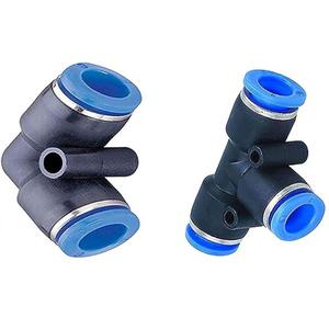 Utah Pneumatic 5/16 Or 8mm Push To Connect Air Line Fittings Pneumatic Kit Push Tee Straight Union Air Splitter Push Elbow Air Ball Valve Air Manifold