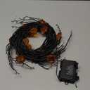 6FT 54 LED Halloween Willow Vine Twig Garland with Orange Purple White Lights & 8 Model Timer &7 Pumpkin Bat Ghost,Battery Operated Halloween Decorations Garland for Mantel Table Indoor Home Decor