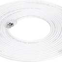 Amazon Basics RJ45 Cat 7 Ethernet Patch Internet Cable, 10 Gbps High-Speed, 600MHz, Double-Shielded, 50 Foot, White