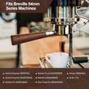 54 mm Bottomless Portafilter with Puck Screen, 3 Ears Espresso Portafilter Compatible with Breville Barista BES870XL Express Machines,Stainless Steel Porta filter and Rosewood Handle