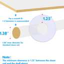 Vantasii 30 Pack White Round Clothing Size Closet Rack Dividers Hangers with 1 Bonus Marker (Outer 3.5, Inner 1.38 in Diameter)