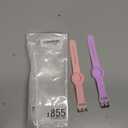 Waterproof Bracelet Compatible with Airtag Case for Kids(2 Pack), Soft Silicone Hidden Wristband, Lightweight GPS Tracker Compatible with Apple Air Tag Watch Band for Child (Purple & Pink)