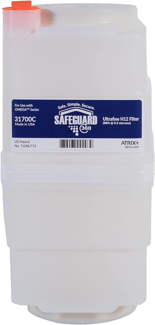 Atrix 31700 Safeguard 360 Toner and Dust Filter Cartridge for Omega Series, 1-Gallon, Opaque
