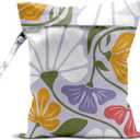Wet Dry Wet Bag for Swimsuit Towel Baby Travel Cloth Diapers Beach Gym Toiletries Makeup Storage Bag Summer Vacation Essential Holiday Summer Vibes Boho Flower