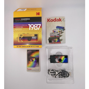 Kodak Charmera 1987 Keychain Digital Camera Type 05 Black Rainbow