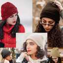 Beanie Hats for Women Men Knit Winter Beanies Warm Winter Hats Acrylic Knit Cuffed Beanie Cap Unisex (Blue)