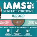 IAMS Perfect Portions Grain Free Wet Cat Food, Indoor Adult Cat Food Wet Cuts in Gravy, Variety Pack: Tuna & Salmon Recipe, 1.98 lb. (Pack of 1) Twin-Pack Trays (EXP 05/02/28)