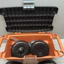 Pure Garden Rolling Garden Cart with Seat - Plastic Storage with Bench and Tool Tray - Gardening Stool for Weeding or Planting (Terracotta)