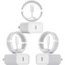 10 Foot Fast iPhone Charging Cable,3-Pack Super Fast i Phone Charger USB C Charging Block Wall Charger PD Adapter with 10FT Type C to Lightning Cable Cord for iPhone 14/13/12/11ProMax/XS Max/XS/XR/8/SE