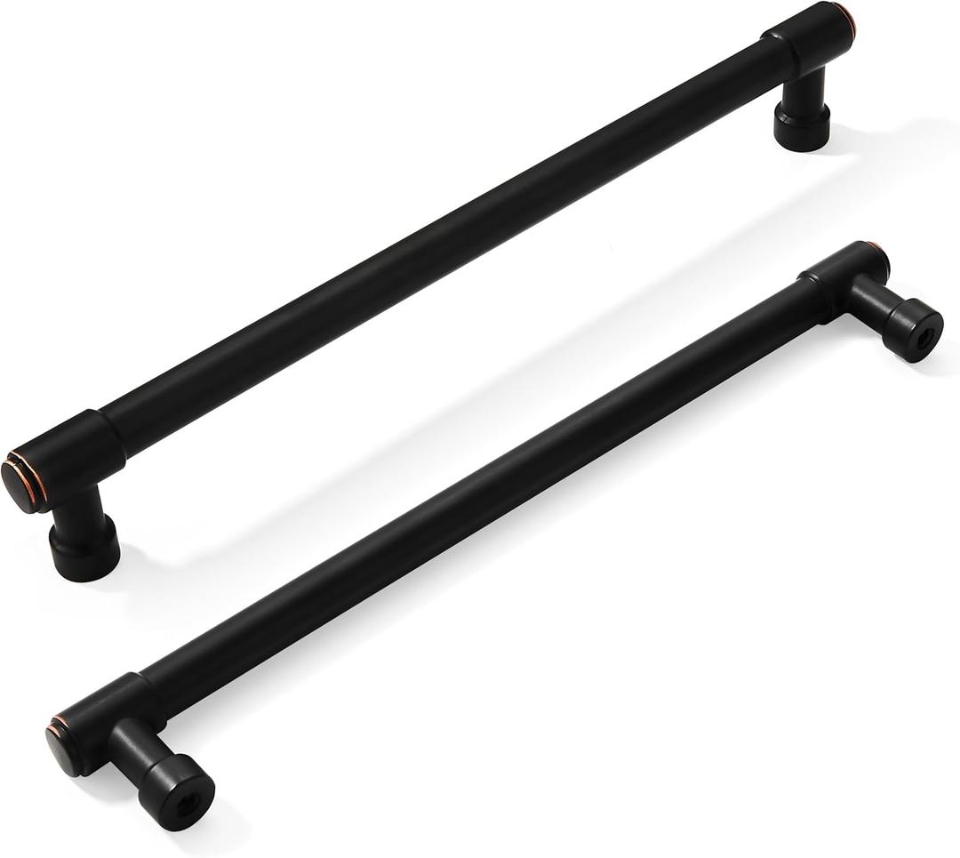 khtumeware 6 Pack Oil Rubbed Bronze Cabinet Pulls 8 Inch(203mm) Hole Centers Kitchen Cabinet Handles Cabinet Hardware Kitchen Handles for Cabinets Cupboard Handles Drawer Pulls