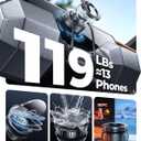 Upgraded for Magsafe Car Mount [119+LBS Suction & Metal] 360 Adjustable Magnetic Phone Holders for Your Car Cell Phone Vacuum Mount for Car Accessories for iPhone 17 16 Pro Max 15, Gifts Women Men, Black