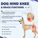 ROZKITCH Dog Rear Leg Sleeve for Rear Right Left Leg, Pet Prevent Licking Wound Elbow Protector, Dog Wound Cover for Sprain ACL CCL Arthritis Joint Care Blue XL