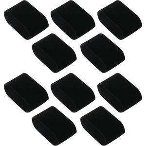 10 Pack Velvet Bracelet,Watch Pillow Jewelry Exhibition (black)