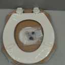 Bemis 500EC Durable Wood Toilet Seat with Easy Clean Hinges, Made in USA, Round, Biscuit