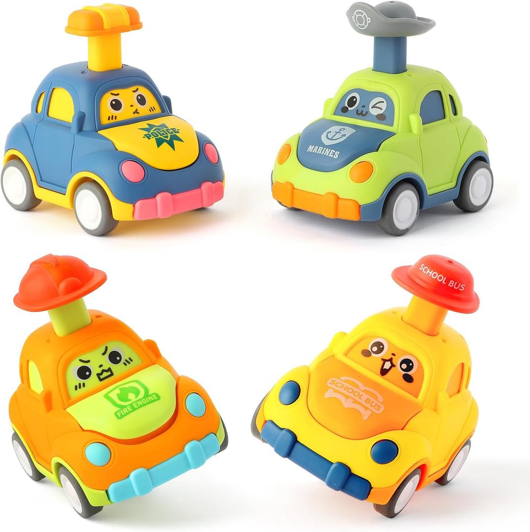 Car Toys for Toddlers 1-3 Year Old Boy Birthday Gift for Boys Girls 1-3 Pull Back City Vehicle Toys Goodie Bags Stuffers Party Favors for Kids