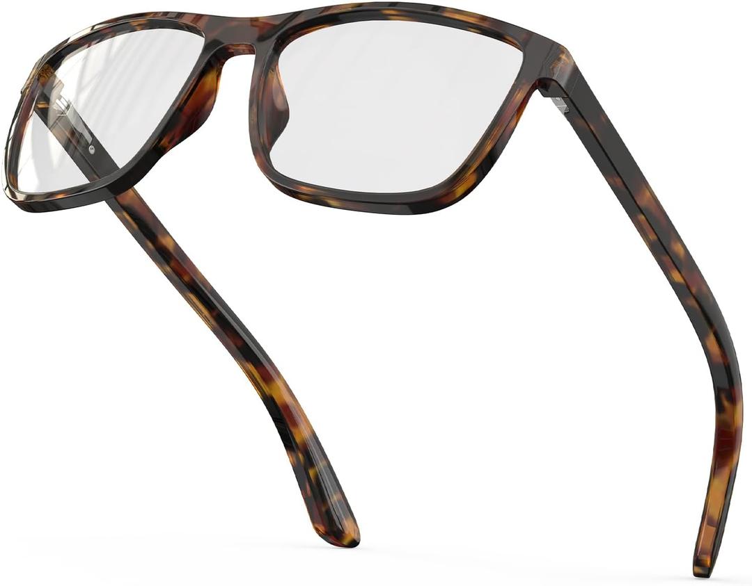 Bloomoak 100% Red Lens Blue Green Light Blocking Glasses- Dual AR Coatings Sleep Glasses Before Bed - Anti Glare, Fatigue (43% - Brown Tortoiseshell (Hard Case Included))