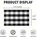 Buffalo Plaid Outdoor Rug 27.5" x 43" Black and White Checkered Area Rug Washable Doormats Indoor Outdoor Rugs for Layered Front Door Mats, Porch, Entryway, Kitchen, Farmhouse