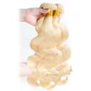 #613 Bundles Human Hair Bleach Blonde Body Wave Bundles 18 18 18 Inch Blonde 3 Bundle Unprocessed Virgin Human Hair Extensions 50 Gram Per Bundle
