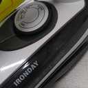 Steam Iron for Clothes 20s Fast Heat-up,1700W Iron with 14.07oz Large Water Tank,Non-Stick Ceramic Soleplate, Anti-Drip, Auto-Off, Burst Steam, Self-Cleaning, Ironing Clothes for Home, Grey