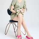 COFACE Womens Flip Flops with Comfortable Arch Support Ladies Dressy Lightweight Wedge Flip-Flops Summer Soft Yoga Mat Platform Thong Sandals for Beach, Hot Pink Size 9 (Red)