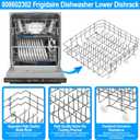 Upgraded 808602302 Dishwasher Lower Rack Compatible with Frigidaire Dishwasher Rack Parts,808602302 5304535768 154432601 FDB1050RES0 Frigidaire Kenmore Dishwasher Bottom Rack Replacement with Wheel