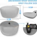IWIWE 6472-970 680 Reverse Wrap Around Gray Hot Tub Pillow Replacement for Jacuzzi/Sundance 680 Series Spas 2007-2017 Replace 6455-474 6472-970(4 Pack)