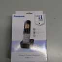 Panasonic Compact Cordless Phone with DECT 6.0, 1.6" Amber LCD and Illuminated HS Keypad, Call Block, Caller ID, Multiple Display Languages - 1 Handset - KX-TGB810S (Black/Silver)