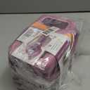 Ello 2-Pack Lunch Stack Plastic Food Storage Container Bento Box with Airtight, Leak-Proof Locking Plastic Lids and Silicone Base, BPA-Free, Freezer, Microwave, and Dishwasher Safe, Raspberry