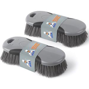 MR.SIGA Multi-Purpose Heavy Duty Scrub Brush - Pack of 2 (6.3" x 2.36" x 1.57" (16 x 6 x 4 cm))