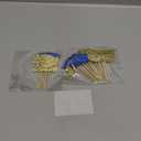 24Pcs Graduation Cupcake Toppers, Graduation Cupcake Picks for Cupcake Food Decorations - Class of 2025 Cupcake Toppers Supplies (Blue Gold)